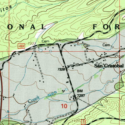 United States Geological Survey Arroyo Hondo, NM (1995, 24000-Scale) digital map