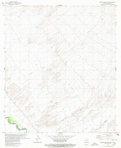 United States Geological Survey Arroyo Melado, TX (1980, 24000-Scale) digital map