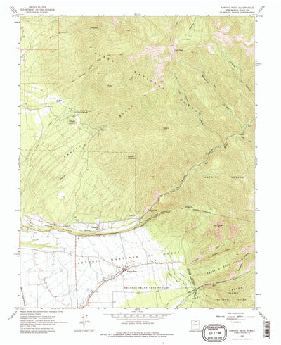 United States Geological Survey Arroyo Seco, NM (1963, 24000-Scale) digital map