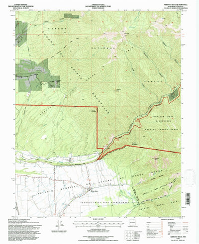 United States Geological Survey Arroyo Seco, NM (1995, 24000-Scale) digital map