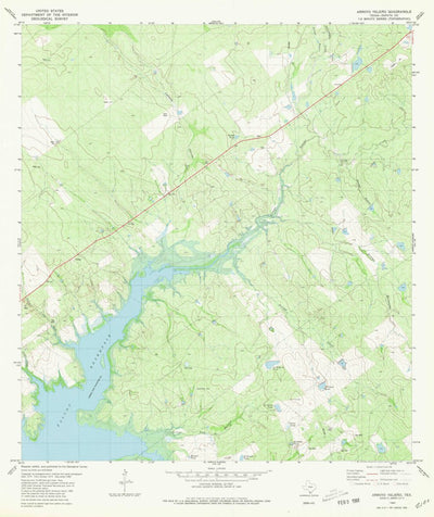 United States Geological Survey Arroyo Veleno, TX (1980, 24000-Scale) digital map