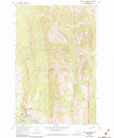 United States Geological Survey Arsenic Mountain, MT (1958, 24000-Scale) digital map