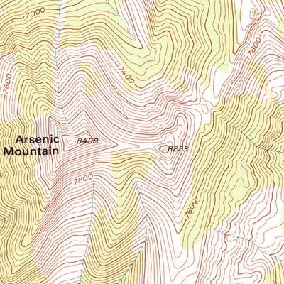 United States Geological Survey Arsenic Mountain, MT (1958, 24000-Scale) digital map
