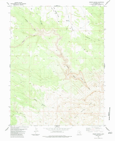 United States Geological Survey Arsons Garden, UT (1983, 24000-Scale) digital map