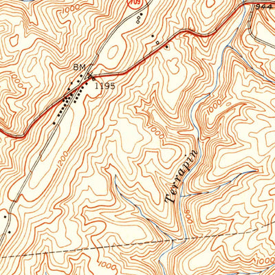 United States Geological Survey Artemas, PA-MD-WV (1951, 24000-Scale) digital map