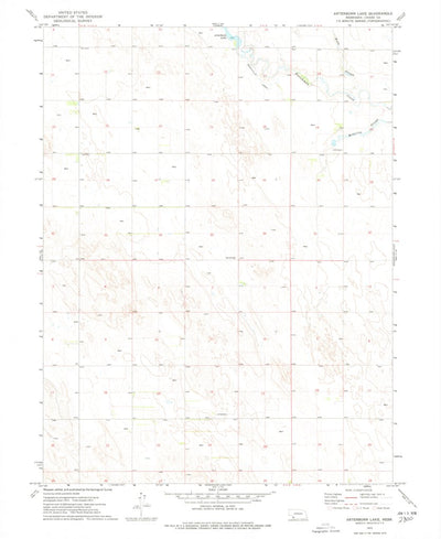 United States Geological Survey Arterburn Lake, NE (1973, 24000-Scale) digital map