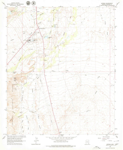 United States Geological Survey Artesia, AZ (1966, 24000-Scale) digital map