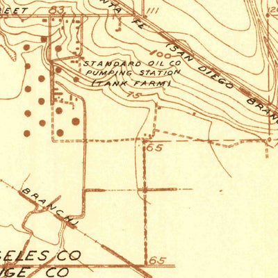 United States Geological Survey Artesia, CA (1923, 24000-Scale) digital map
