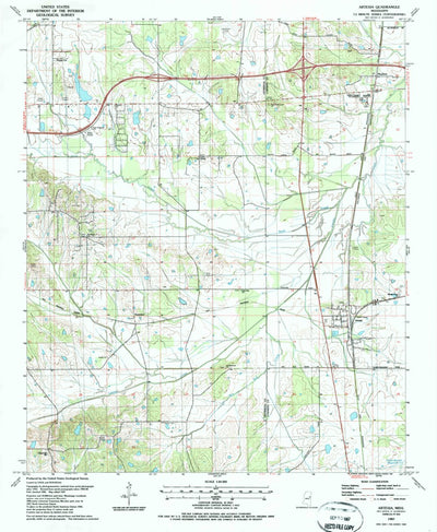 United States Geological Survey Artesia, MS (1987, 24000-Scale) digital map