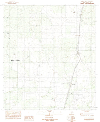 United States Geological Survey Artesia Wells, TX (1982, 24000-Scale) digital map