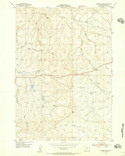 United States Geological Survey Artesian Draw, WY (1954, 24000-Scale) digital map