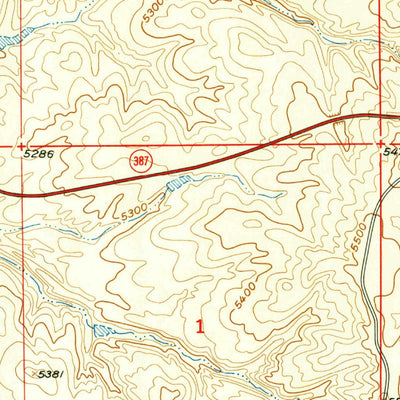 United States Geological Survey Artesian Draw, WY (1954, 24000-Scale) digital map