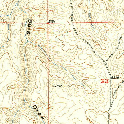 United States Geological Survey Artesian Draw, WY (1954, 24000-Scale) digital map
