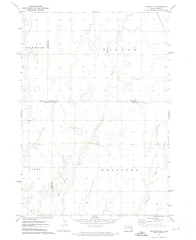 United States Geological Survey Artesian NE, SD (1971, 24000-Scale) digital map