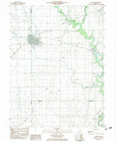 United States Geological Survey Arthur, IL (1983, 24000-Scale) digital map