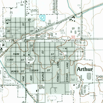 United States Geological Survey Arthur, IL (1983, 24000-Scale) digital map