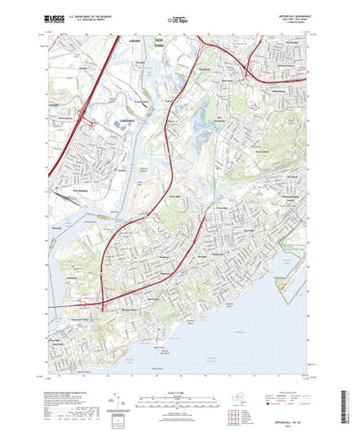 United States Geological Survey Arthur Kill, NY (2023, 24000-Scale) digital map
