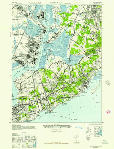 United States Geological Survey Arthur Kill, NY-NJ (1947, 24000-Scale) digital map