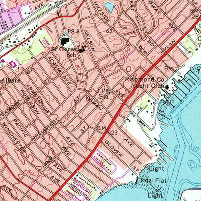 United States Geological Survey Arthur Kill, NY-NJ (1966, 24000-Scale) digital map
