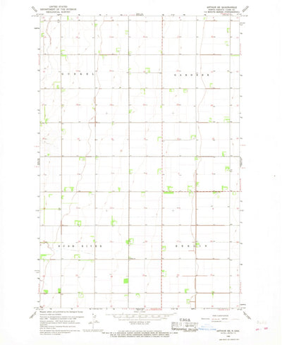 United States Geological Survey Arthur SE, ND (1966, 24000-Scale) digital map