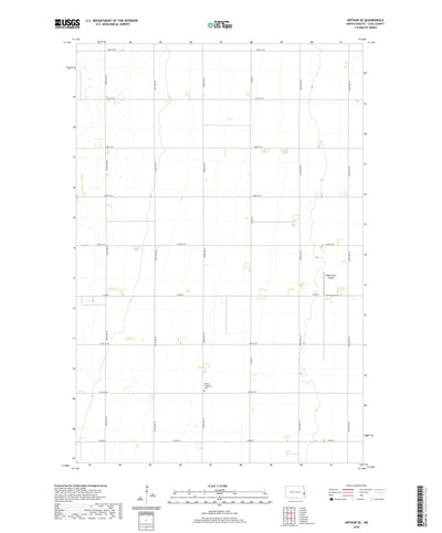 United States Geological Survey Arthur SE, ND (2020, 24000-Scale) digital map