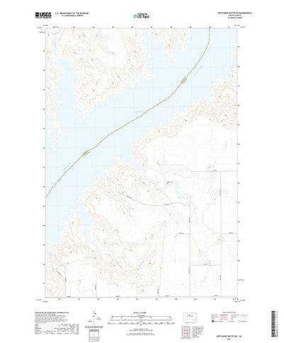 United States Geological Survey Artichoke Butte SW, SD (2021, 24000-Scale) digital map