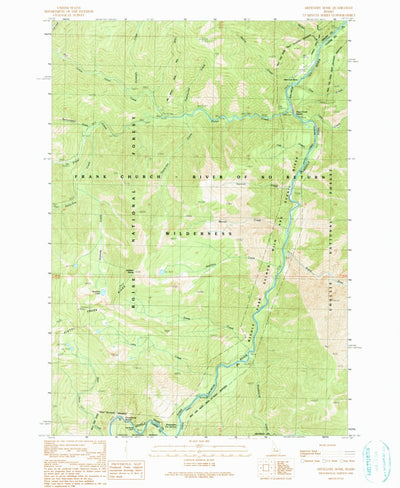 United States Geological Survey Artillery Dome, ID (1990, 24000-Scale) digital map