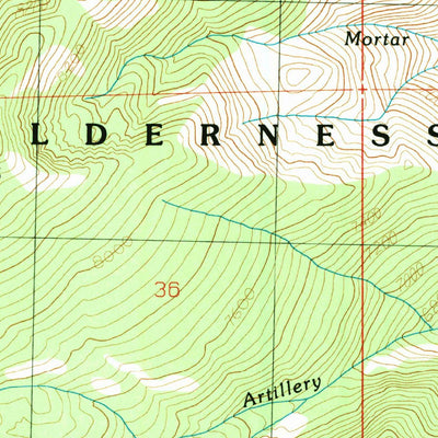United States Geological Survey Artillery Dome, ID (1990, 24000-Scale) digital map