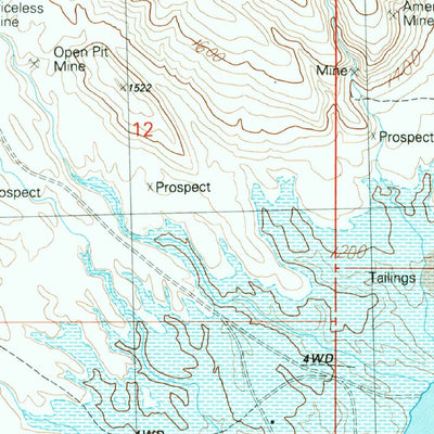 United States Geological Survey Artillery Peak, AZ (1990, 24000-Scale) digital map