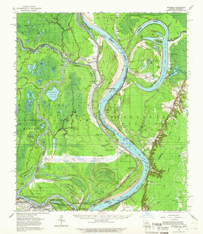 United States Geological Survey Artonish, MS-LA (1954, 62500-Scale) digital map