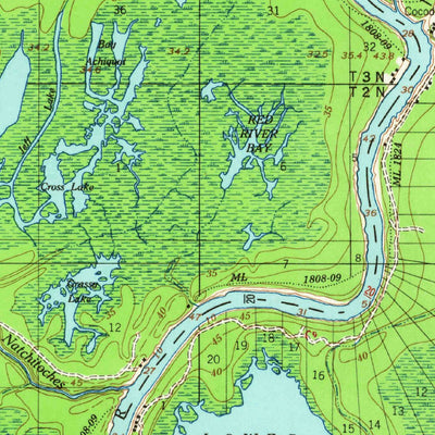 United States Geological Survey Artonish, MS-LA (1954, 62500-Scale) digital map