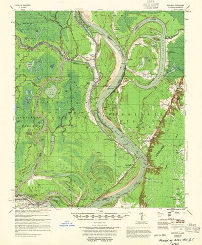 United States Geological Survey Artonish, MS-LA (1955, 62500-Scale) digital map