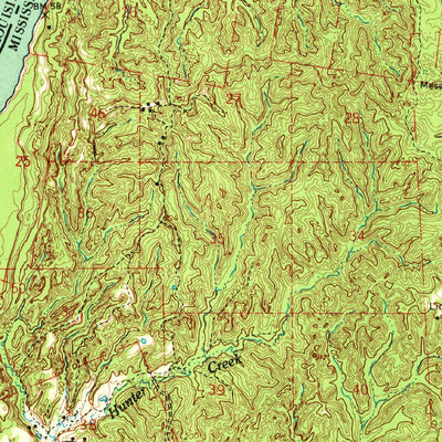 United States Geological Survey Artonish, MS-LA (1967, 62500-Scale) digital map