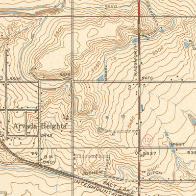 United States Geological Survey Arvada, CO (1941, 31680-Scale) digital map