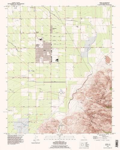 United States Geological Survey Arvin, CA (1992, 24000-Scale) digital map