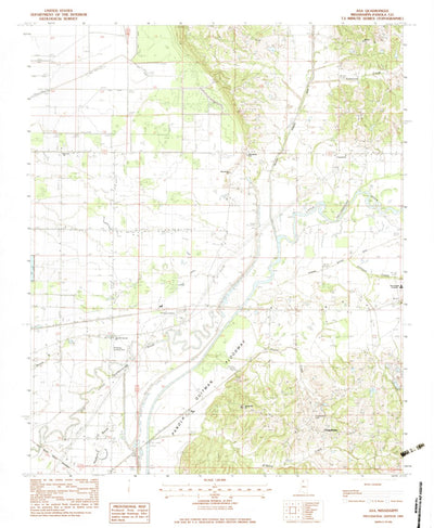 United States Geological Survey Asa, MS (1983, 24000-Scale) digital map