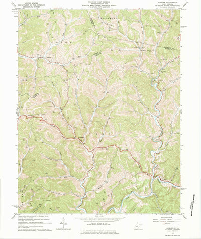 United States Geological Survey Asbury, WV (1964, 24000-Scale) digital map