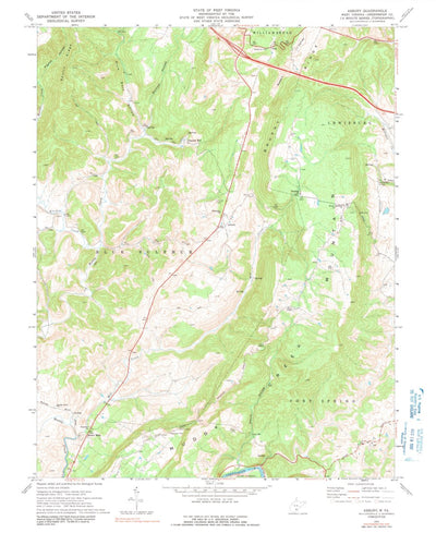 United States Geological Survey Asbury, WV (1972, 24000-Scale) digital map