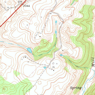 United States Geological Survey Asbury, WV (1972, 24000-Scale) digital map