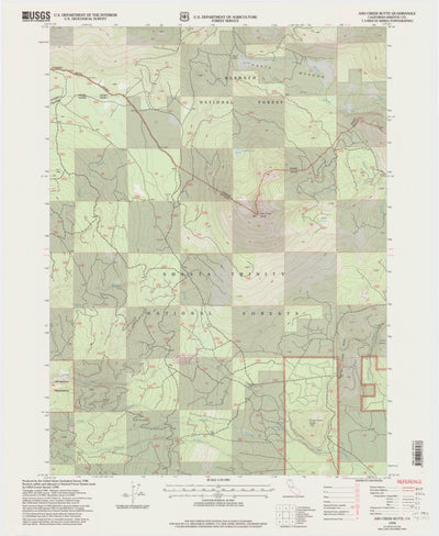 United States Geological Survey Ash Creek Butte, CA (1998, 24000-Scale) digital map