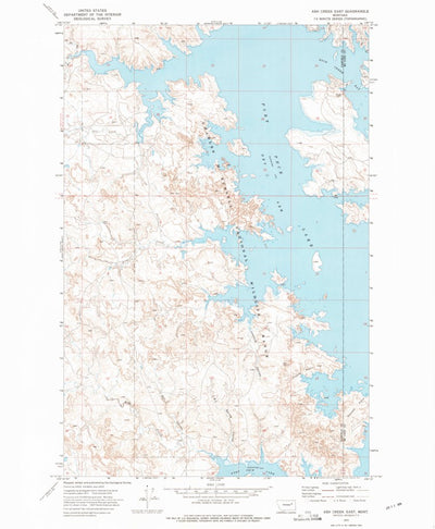 United States Geological Survey Ash Creek East, MT (1972, 24000-Scale) digital map