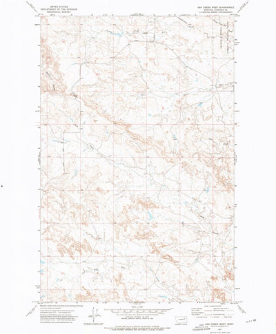 United States Geological Survey Ash Creek West, MT (1972, 24000-Scale) digital map