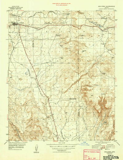 United States Geological Survey Ash Fork, AZ (1948, 63360-Scale) digital map