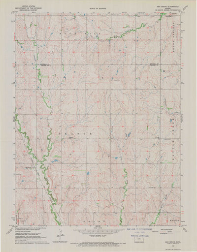 United States Geological Survey Ash Grove, KS (1968, 24000-Scale) digital map