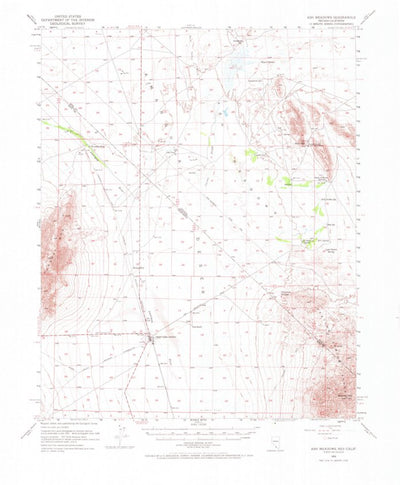 United States Geological Survey Ash Meadows, NV-CA (1952, 62500-Scale) digital map