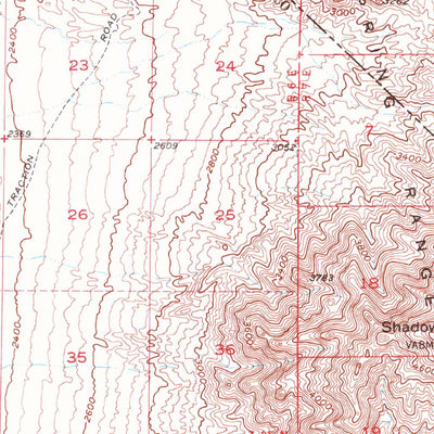 United States Geological Survey Ash Meadows, NV-CA (1952, 62500-Scale) digital map