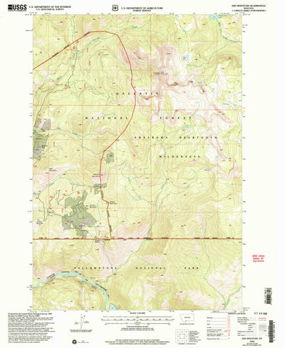 United States Geological Survey Ash Mountain, MT (2000, 24000-Scale) digital map