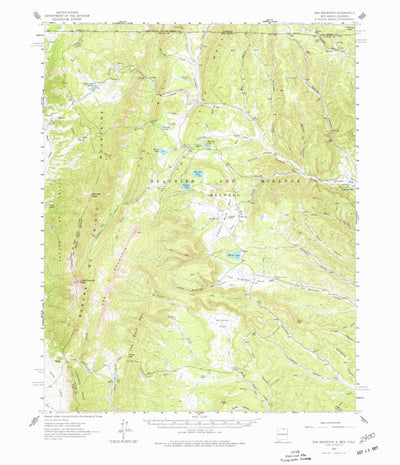 United States Geological Survey Ash Mountain, NM-CO (1962, 62500-Scale) digital map