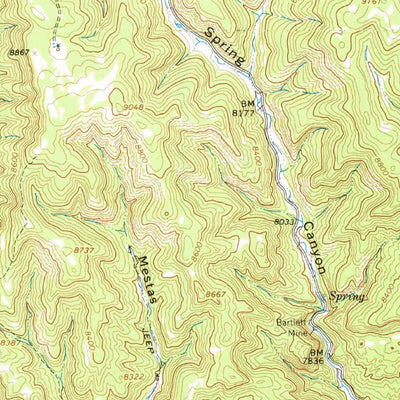 United States Geological Survey Ash Mountain, NM-CO (1962, 62500-Scale) digital map