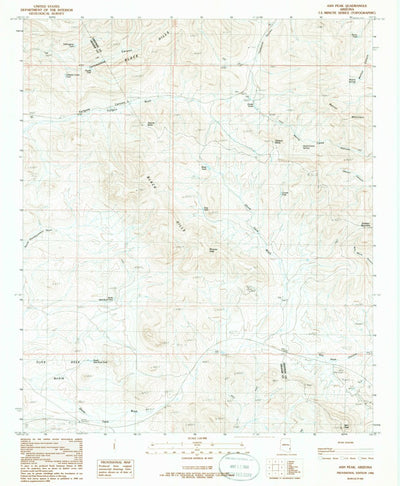 United States Geological Survey Ash Peak, AZ (1986, 24000-Scale) digital map